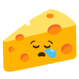 cheese wedge and sleepy face