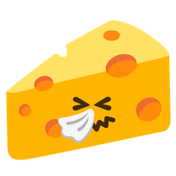 cheese wedge and sneezing face