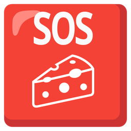 cheese wedge and SOS button