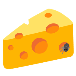 cheese wedge and spider