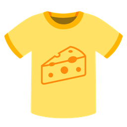 cheese wedge and t-shirt