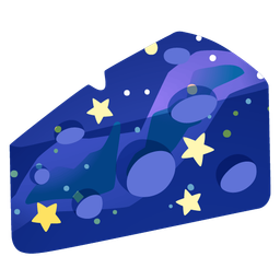 cheese wedge and telescope