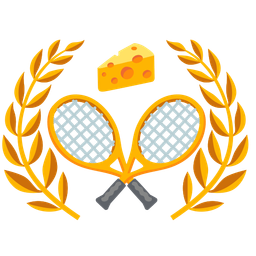 cheese wedge and tennis