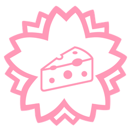 cheese wedge and white flower