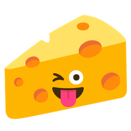 Cheese wedge and Winking face with tongue