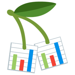 cherries and bar chart