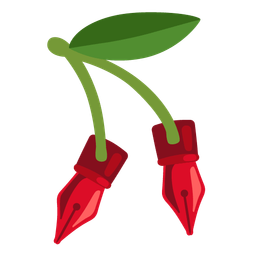 cherries and black nib