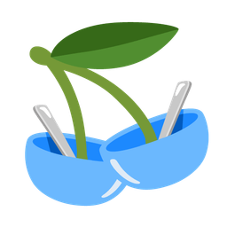 cherries and bowl with spoon