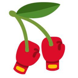 cherries and boxing glove