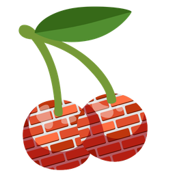 cherries and brick