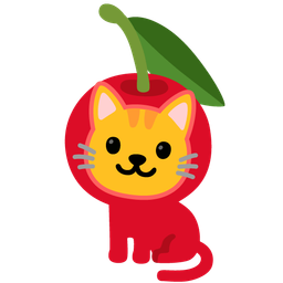 cherries and cat face
