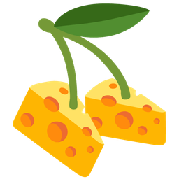 cherries and cheese wedge