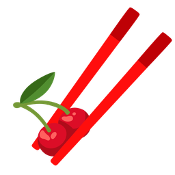 cherries and chopsticks