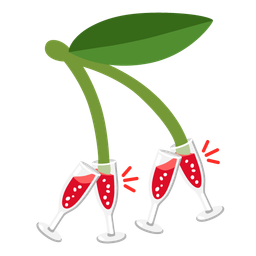 cherries and clinking glasses