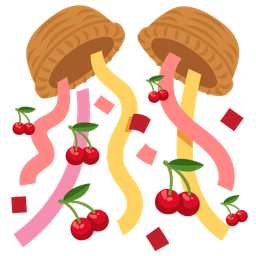 cherries and confetti ball