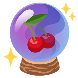 cherries and crystal ball