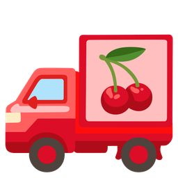 cherries and delivery truck