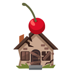 cherries and derelict house