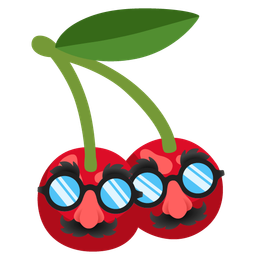 cherries and disguised face