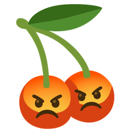 cherries and enraged face