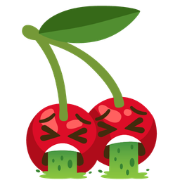 cherries and face vomiting