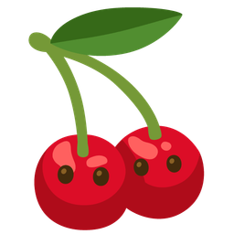cherries and face without mouth
