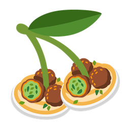 cherries and falafel