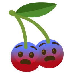 cherries and fearful face