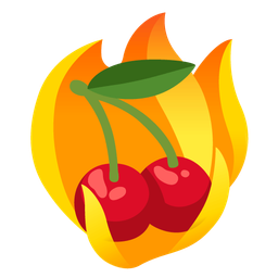 cherries and fire
