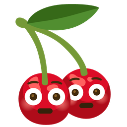 cherries and flushed face