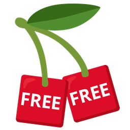 cherries and FREE button