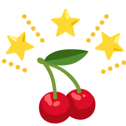 cherries and glowing star