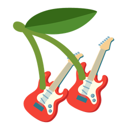 cherries and guitar