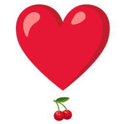 cherries and heart exclamation