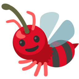 cherries and honeybee