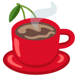 cherries and hot beverage