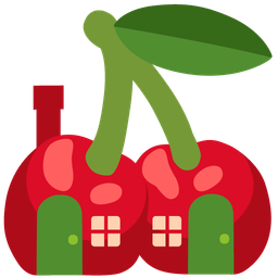 cherries and house