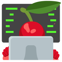 cherries and laptop