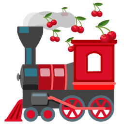 cherries and locomotive