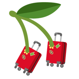 cherries and luggage
