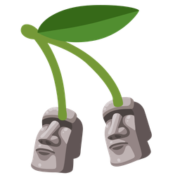cherries and moai