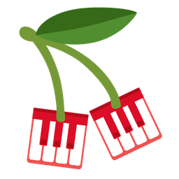 cherries and musical keyboard