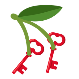 cherries and old key