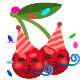 cherries and partying face