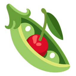 cherries and pea pod