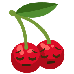 cherries and pensive face