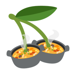 cherries and pot of food