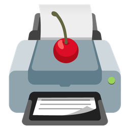 cherries and printer