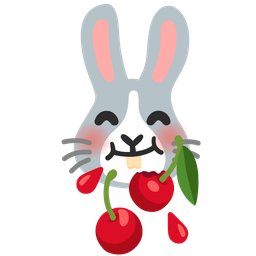 cherries and rabbit face