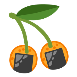 cherries and rice cracker